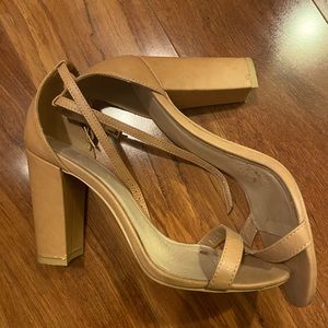 Asos Tan Heels with Skinny Strap